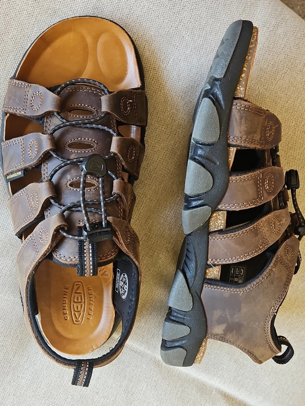 KEEN Newport Leather Hybrid Sandal In Bison Brown, Men's 8.5